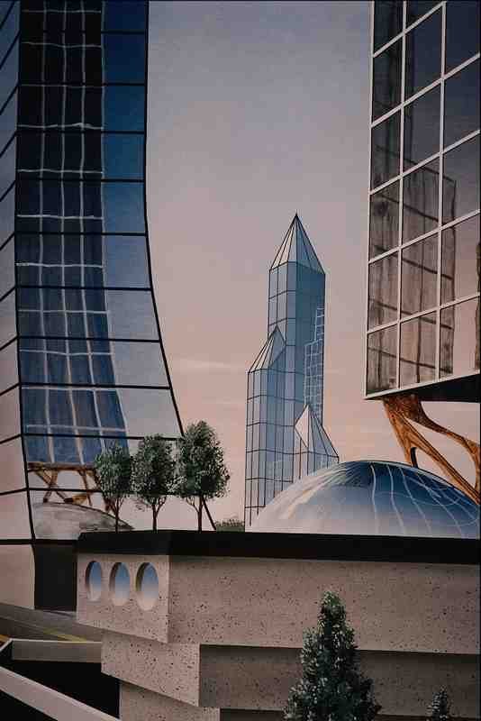620014 Futuristic City A4 Photo Print