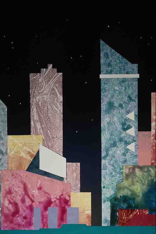 620022 Graphic Cityscape A4 Photo Print