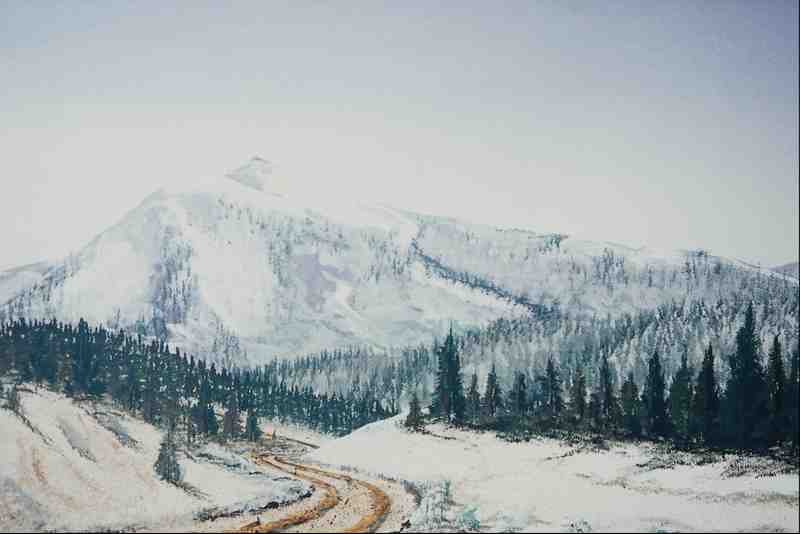 620023 Snowy Mountains A4 Photo Print