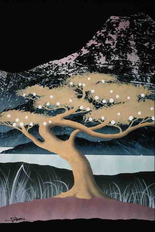 620042 Stylized Bonsai A4 Photo Print