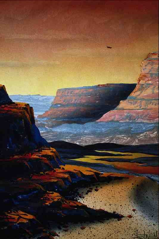 620046 Canyon At Sunset A4 Photo Print