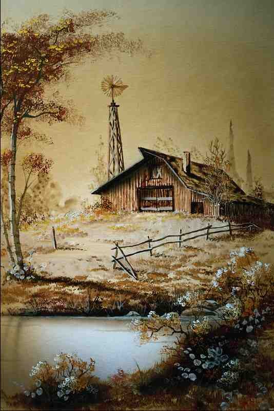 620059 Barn With Windmill A4 Photo Print