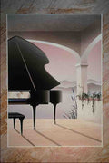 620099 Piano On Patio A4 Photo Print