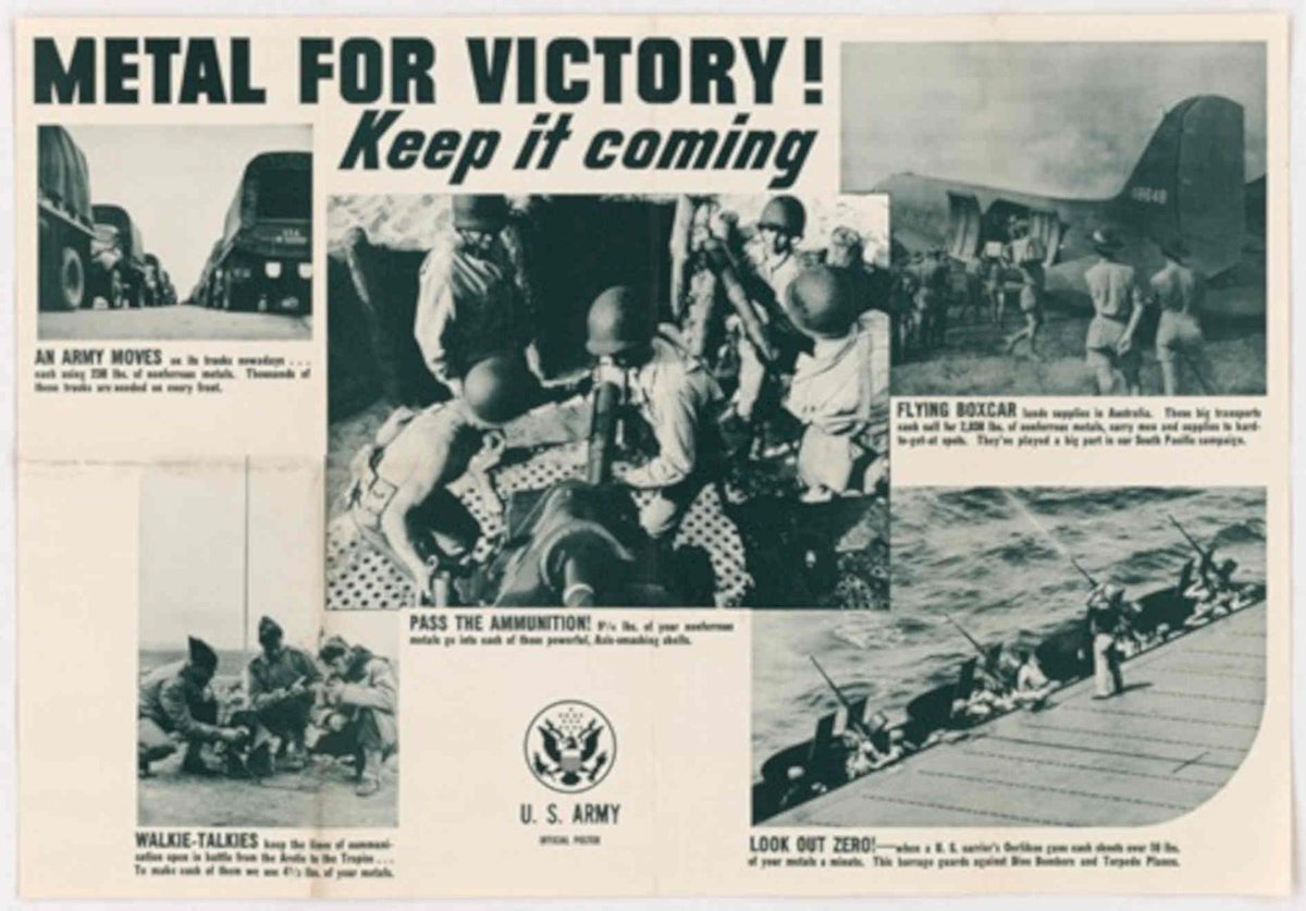 Metal Victory Trucks American World War II Advert Poster