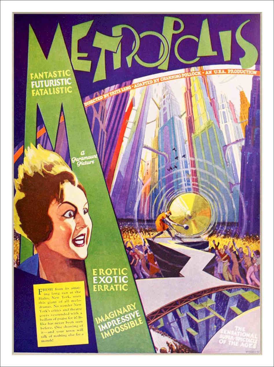 Metropolis 1927 Vintage Retro Advert Poster A4 Photo Print