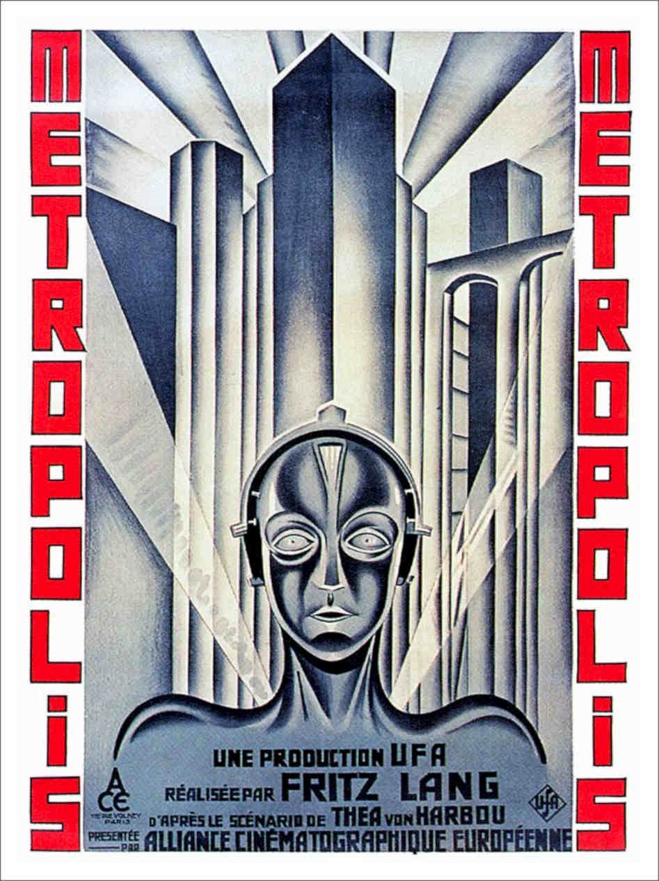 Metropolis French Movie Poster 1920s Vintage Retro Advert Poster A4 Photo Print