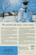 Metropolitan Snowman Loss 1950s Vintage Retro Advert Poster