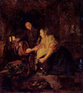 Metsu Gabriel A Woman Drawing Wine From A Barrel A4 Photo Print