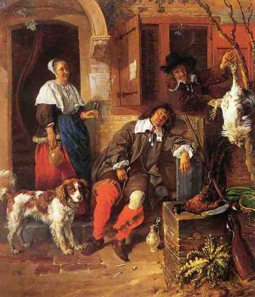 Metsu Gabriel The Sleeping Sportsman A4 Photo Print
