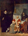 Metsu Gabriel Visit Of The Physician A4 Photo Print