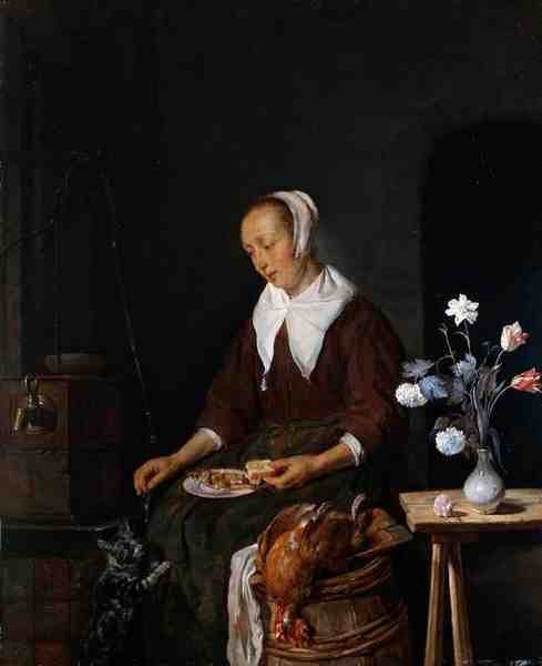 Metsu Gabriel Woman Eating A4 Photo Print