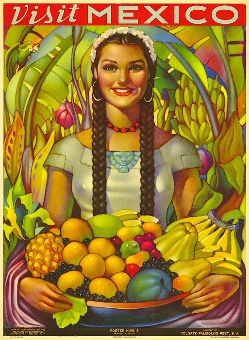 Mexico Air Train Travel Poster M7 Advert A4 Photo Print