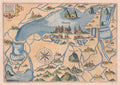 Mexico Map 1688 Vintage Retro Advert Poster