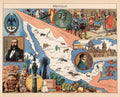 Mexique Map Guatemala Vintage Retro Advert Poster