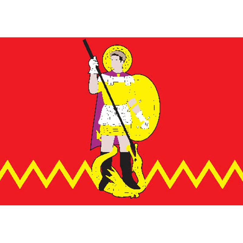 Mezhevskoi Rayon Flag N6638 A4 Photo Print