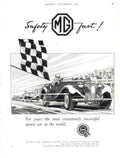 Mg Car 1934 1950s Vintage Retro Advert Poster