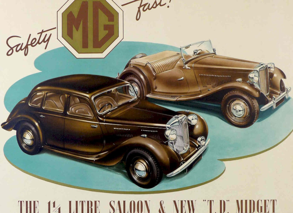 Mg Cars 1930s Vintage Retro Advert Poster A4 Photo Print