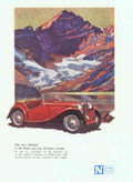 Mg Midget Mountains 1940s Vintage Retro Advert Poster