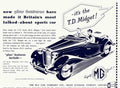 Mg Td Midget Vintage Retro Advert Poster A4 Photo Print