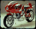 Mh900E 2 A4 Photo Print Motorbike Vintage Aged