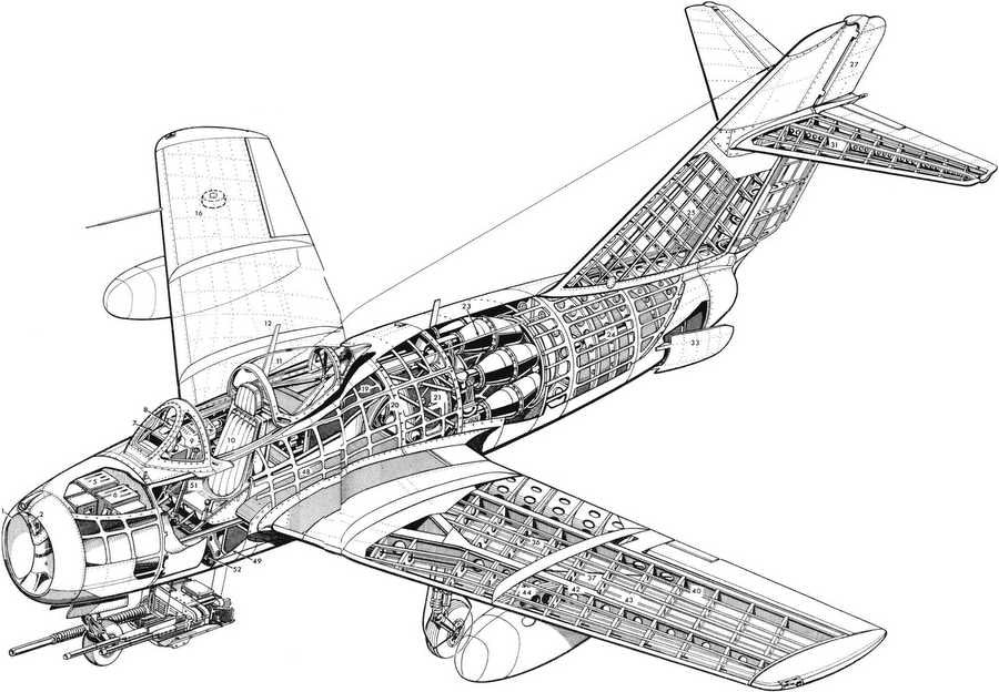 MiG 15 cutaway A4 Photo Print
