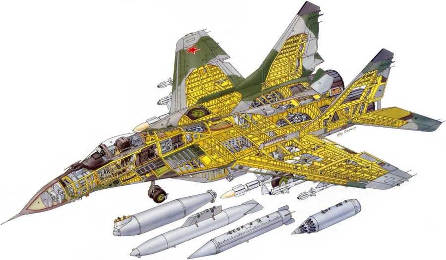 MiG 29 cutaway A4 Photo Print