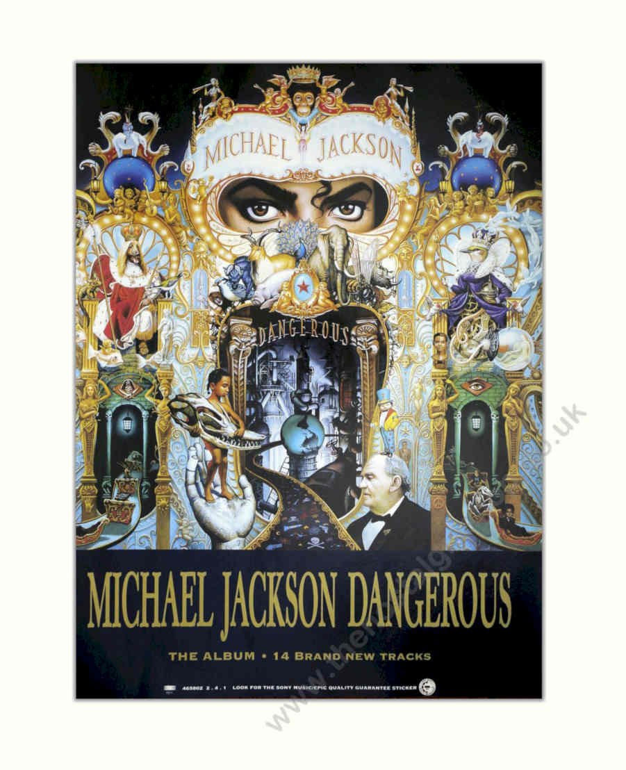 Michael Jackson Dangerous Vintage Retro Advert Poster A4 Photo Print