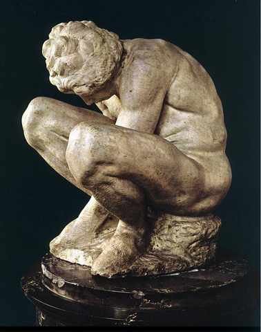 Michelangelo Crouching Boy A4 Photo Print