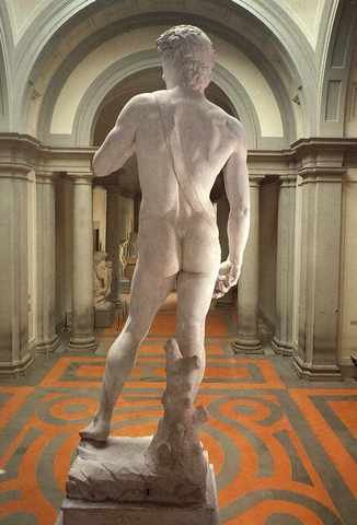 Michelangelo David Rear View A4 Photo Print