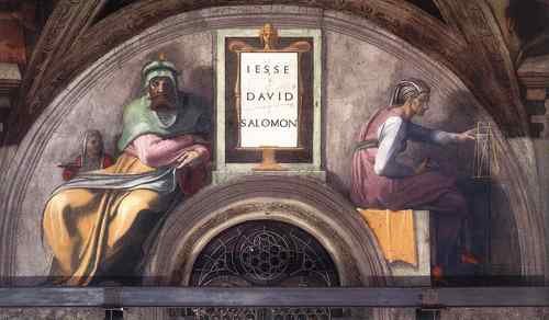 Michelangelo LunetteXI Sistine Chapel  A4 Photo Print