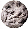 Michelangelo MadonnAnd Child With The Infant Baptist Taddei Tondo A4 Photo Print
