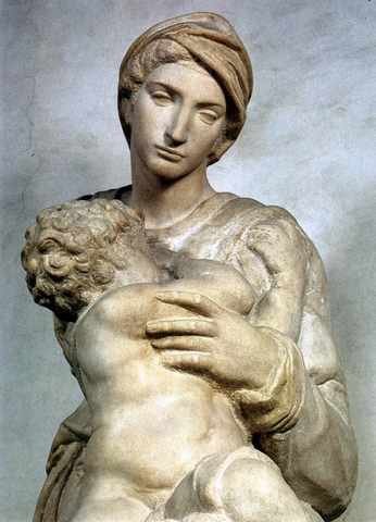 Michelangelo Medici MadonnDetail2 A4 Photo Print