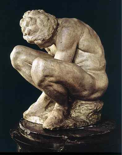 Michelangelo Michelangelo Crouching Boy  A4 Photo Print