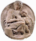 Michelangelo Michelangelo Madonna (Tondo Pitti)  A4 Photo Print