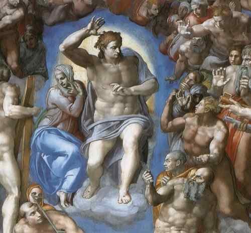 Michelangelo Michelangelo The Last Judgement detail1  A4 Photo Print