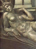 Michelangelo Michelangelo Tomb of Lorenzo de Medici detail Dawn detail1  A4 Photo Print