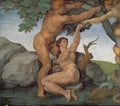 Michelangelo Sistine Chapel Ceiling Genesis The Fall And Expulsion From Paradise The Original Sin A4 Photo Print
