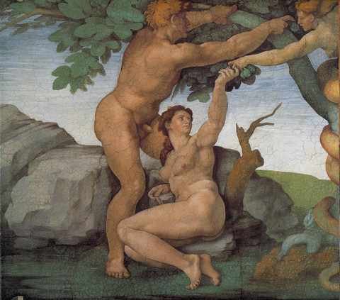 Michelangelo Sistine Chapel Ceiling Genesis The Fall And Expulsion From Paradise The Original Sin A4 Photo Print