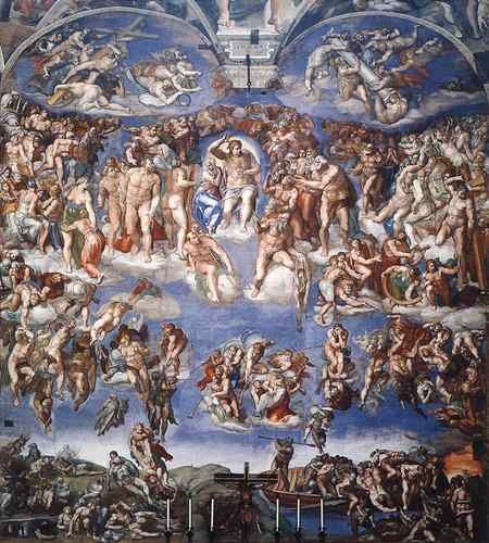 Michelangelo Sistine Chapel Last Judgement  A4 Photo Print