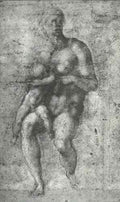 Michelangelo Study for a Holy Family with the Infant St John  A4 Photo Print