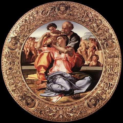 Michelangelo The Doni Tondo Framed A4 Photo Print
