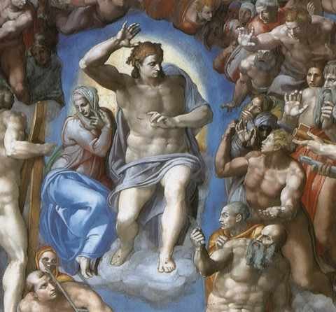 Michelangelo The Last Judgement Detail1 A4 Photo Print