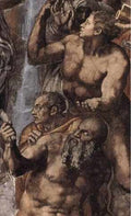 Michelangelo The Last Judgement Detail2 A4 Photo Print