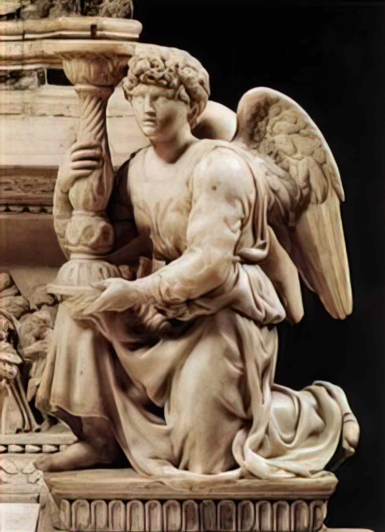 Michelangelo angel with candlestick 1495 Art A4 Photo Print