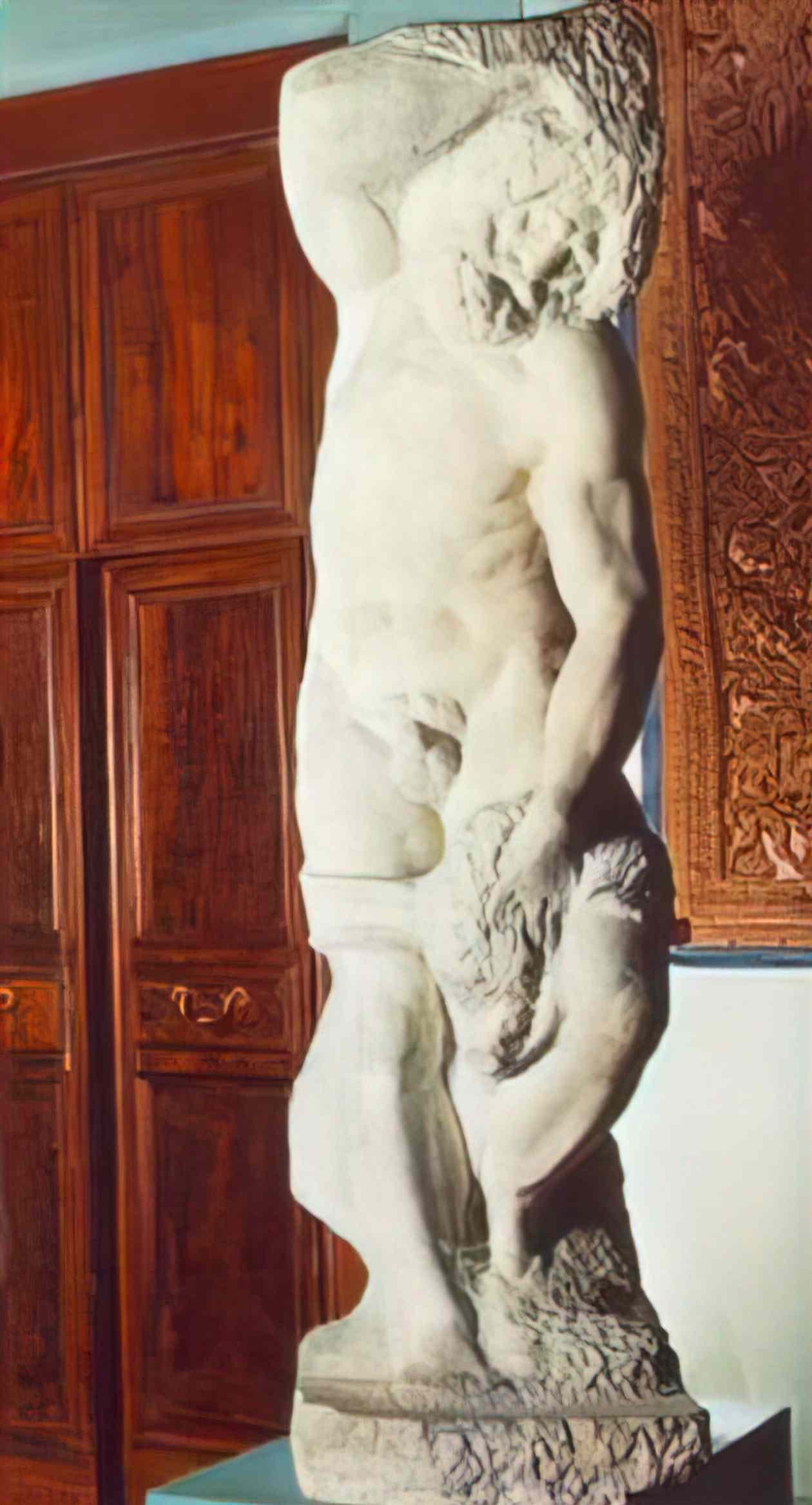Michelangelo bearded slave 1536 Art A4 Photo Print