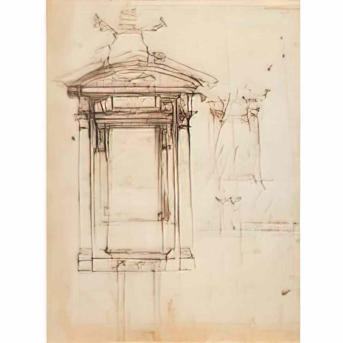 Michelangelo design for laurentian library doors and an external win Art A4 Photo Print