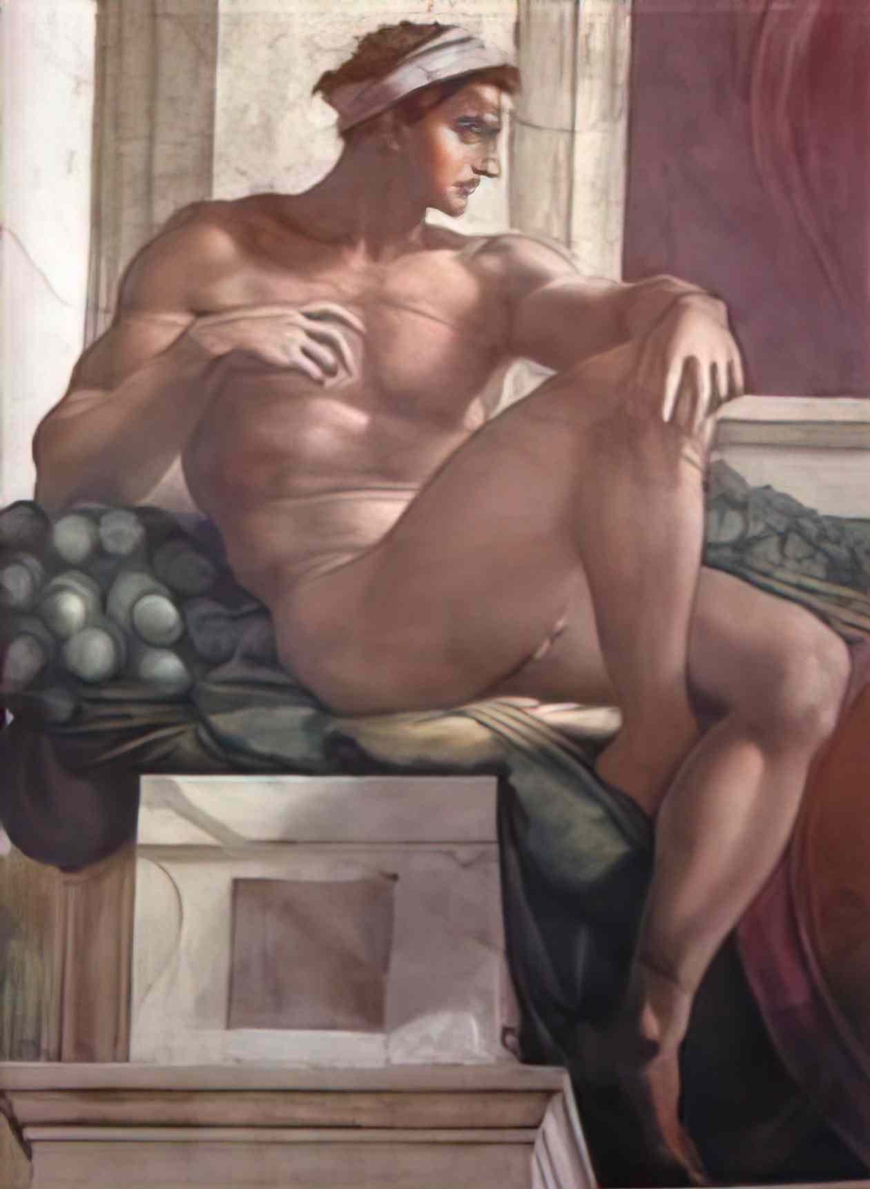 Michelangelo ignudo 14 Art A4 Photo Print
