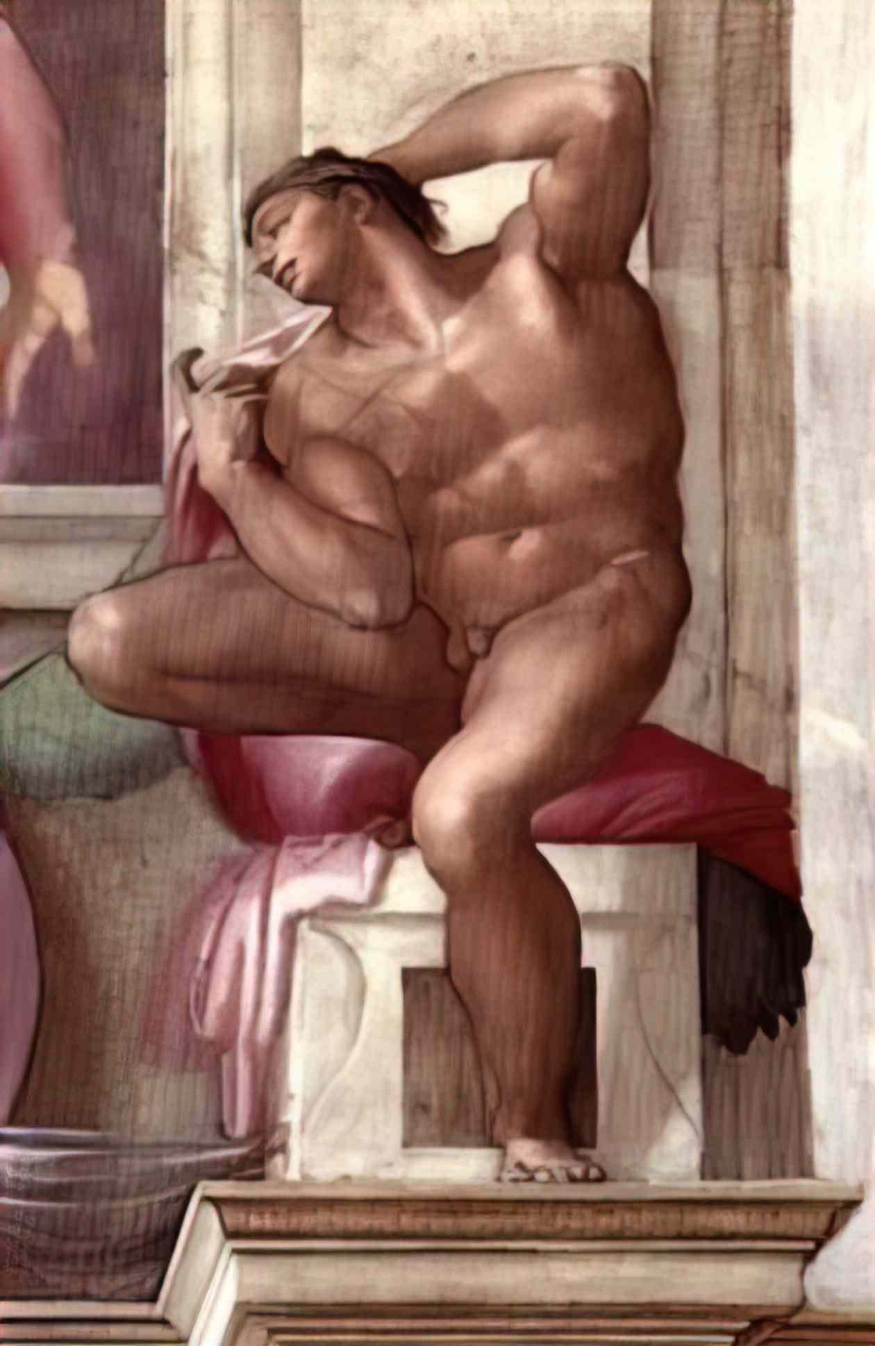 Michelangelo ignudo 16 Art A4 Photo Print