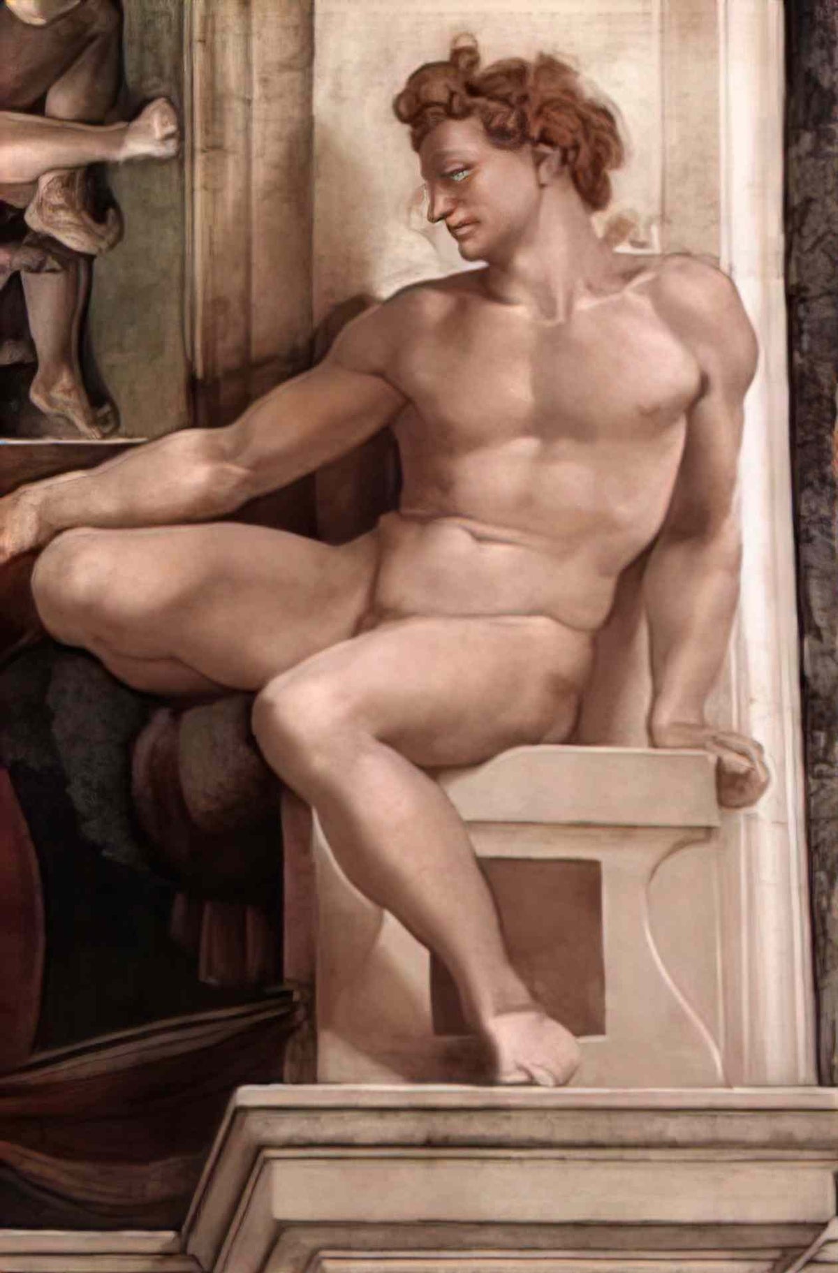 Michelangelo ignudo 3 Art A4 Photo Print