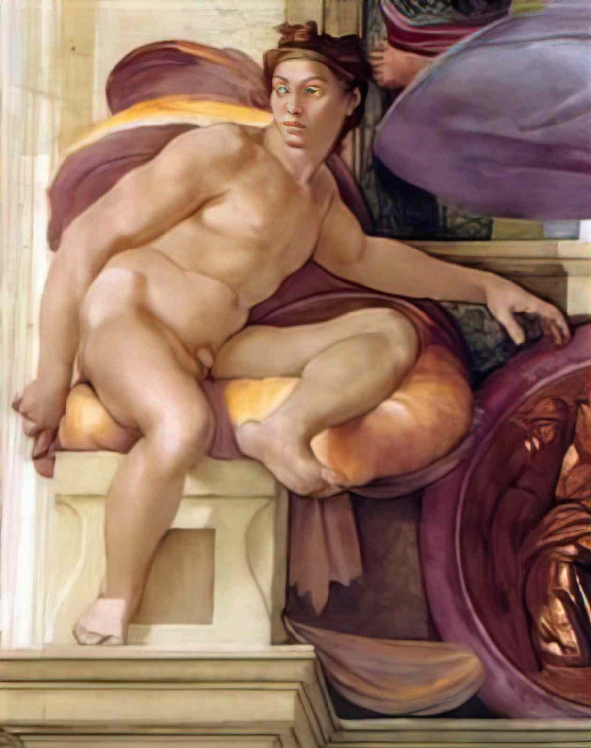Michelangelo ignudo 7 Art A4 Photo Print